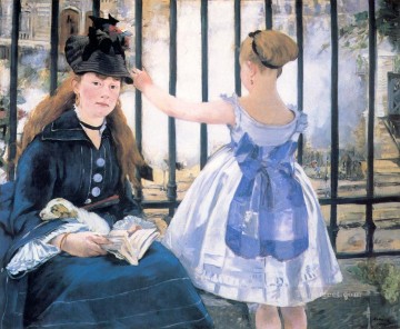  Manet Lienzo - Le Chemin De Fer El Ferrocarril Realismo Impresionismo Edouard Manet